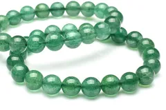 高発色◇透明 グリーンアベンチュリン　9.5mm　ブレスレット 1個売り パワーストーン 天然石 _B1228-95