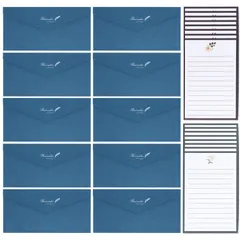 【人気商品】高級大量 お洒落 セット 便箋セット 招待状 手紙16枚 結婚式 封筒10枚 お祝い シンプル 挨拶状 大人 (ネイビー おしゃれ Best レターセット wish)