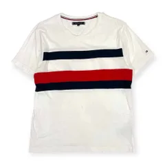 TOMMY HILFIGER トミーヒルフィガー 半袖 Tシャツ L /白 ホワイト/メンズ