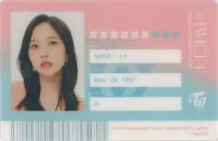 【中古】キャラカード ミナ IDカード 「CD #TWICE4 初回限定盤A」 封入特典