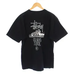 Stussy OLD SKOOL FLAVOR Tシャツ Lブラックコラボ限定 Stussy OLD SKOOL FLAVOR Tシャツ Lブラックコラボ限定