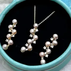 ピアス ネックレス 真珠 淡水パール ベビーパール 多珠 SILVA925 お買い得