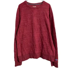 Champion 無地スウェット トレーナー XL レッド系 チャンピオン 霜降り プルオーバー ビッグサイズ 古着卸 アメリカ仕入 a703-6141