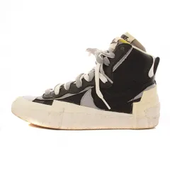 ナイキ NIKE sacai BLAZER MID BLACK/WOLF GREY ブレーザーミッド ブラック/ウルフグレー/ホワイト スニーカー US5 23.5cm BV0072-002 /KU