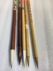 書道　細筆　曳馬萩筆　他　5本まとめ売り　3本未使用です　　　　　　…e.s