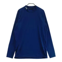サイズ：XL UNDER ARMOUR アンダーアーマー  裏起毛モックネック長袖Tシャツ  ネイビー系 [240101410367] ゴルフウェア メンズ ストスト