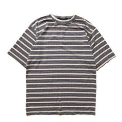 美品】USED 00s マルチボーダー カノコ Tシャツ ボックスシルエット 