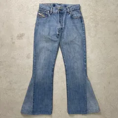 90年代 イタリア製 DIESEL ディーゼル リメイク フレアデニムパンツ ベルボトム レディースW29 