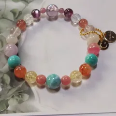 b29♡♡CandyBOX♡ブレスレット♡天然石ブレスレット♡パワーストーンブレスレット♡ラリマー　インカローズ　ロシアンアマゾナイト　クンツァイト　セリサイトインクォーツ　パープルマイカ　ロードナイトシリカ　マダガスカルローズクォーツ　ストロベリークォーツ
