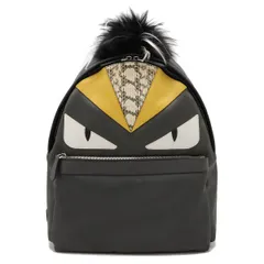 FENDI モンスター バックパック バグズアイ　ブラック イエロー　ナイロン FENDI モンスター バックパック バグズアイブラック イエロー