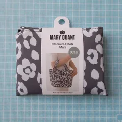 マリークワント MARY QUANT 洗えるエコバッグ REUSABLE BAG　Mini レオパード・グレー