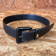 ラルフローレン レザーベルト シボ革 W70 黒 真鍮バックル - メルカリ