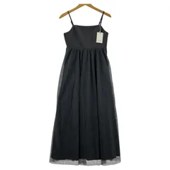Louere ルエレ タグ付き チュールレイヤード キャミソールワンピース sizeS/チャコール