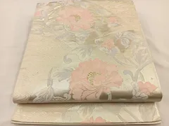 平和屋着物◎六通柄袋帯　唐織　花唐草文　金銀糸　正絹　逸品　BAAS9529ow