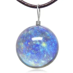 再入荷★大人気★在庫限り 星空 宇宙 シンプル ガラス玉 夜光 天体 ネックレス レディース メンズ ペンダント 蓄光 アクセサリー プレゼント スターダスト22