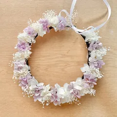 ベビー キッズ 花冠 はなかんむり〈パープル〉