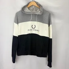 FRED PERRY Embroidered Panel Sweatshirt 刺繍　パネル切替　フーディスウェット　サイズ10　07032910　02