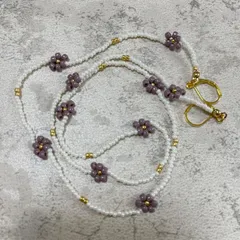 マスクチェーン♡マスクストラップ♡メガネチェーン♡ビーズ♡ハンドメイド♡くすみカラー