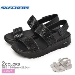 スケッチャーズ サンダル 111531 レディース （W）アーチフィット フットステップス エンチャント SKECHERS カラー:01.ブラック 品番：1664-0176