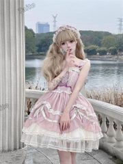 LT-31 豪華姫系 lolita 可愛 レトロ風 オリジナル 洋服 ロリータ ワンピース 美しい刺繍