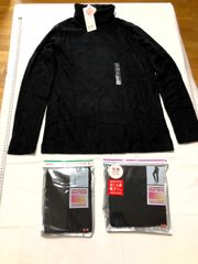 N1066. ヒートテックタートルL・レギンスL・ノースリーブインナーLセット