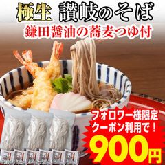 11月21日発送予定 もっちり感！【極生 讃岐そば 6食  鎌田醤油   蕎麦つゆ付きセット】　　（SB）