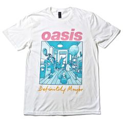 新品 正規品■OASIS バンド Tシャツ Definitely Maybe Illustration Colour ロックt 半袖 ホワイト