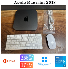 「美品」Apple Mac mini 2018/CPUi5 3.0ghz/16GB/SSD256GB/Office2024/Windows11/CJ405