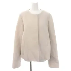 アルアバイル allureville ノーカラーコート ショート丈 ウール 2 M アイボリー /AT ■GY18のサムネイル
