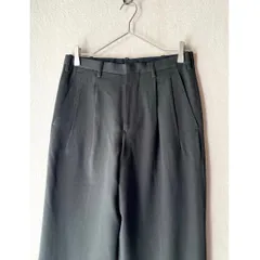 90s Y's for men ウールギャバジン スラックス / S オリーブ グリーン ツータック パンツ アーカイブ Yohji Yamamoto P5-07021-1607のサムネイル
