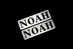 EE-540-2 NOAH 銀黒 アクリル2層 ステッカートヨタ ノア 70 80 90 カスタム 前期 後期 モデリスタ 2枚1セット