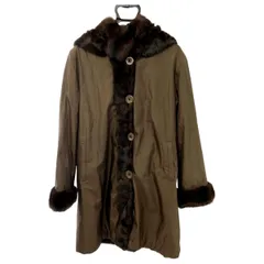 ◆◆balmain バルマン 毛皮コート シルク100％ Mサイズ SQ320-90HQT ブラウンのサムネイル
