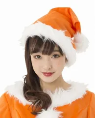 [クリスマス コスプレ]　NEW サンタ帽子（オレンジ） [カラフル サンタ 帽子 カラー帽子 クリスマス カラーサンタ サンタクロース コスチューム クリスマス 衣装]【873778】MM+