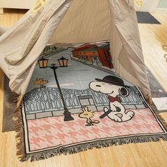 スヌーピー snoopy ブランケット 毛布 camping  OUTDOOR ファッション キャンプ 旅行
