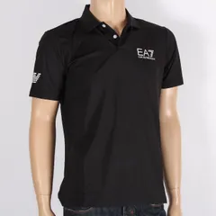 【S～3XLまで有り】EMPORIO ARMANI エンポリオアルマーニ ポロシャツ ブラック 8NPF23 PJEMZ 1200 EA7 ロゴ イーグル ストレッチ スポーツ Ventus7 ゴルフ テニス 半袖 Tシャツ トップス メンズのサムネイル