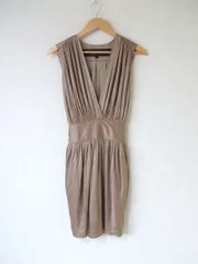 Drawer/シルクノースリーブチュニック/1/ブラウン/ドゥロワー【レディース】【中古】1-0715S△