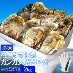 牡蠣 カンカン焼き セット サイズ無選別 ２ｋｇ（２５～３０個前後入） 冷凍牡蠣 送料無料 桃こまち 鳥羽産 ミニ缶入（牡蠣ナイフ・片手用軍手付き）殻付き牡蠣 一斗缶 海鮮バーベキューセット プレゼント ギフト旬凍桃こまち