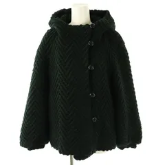 ツモリチサト TSUMORI CHISATO ウール アルパカ混 ヘリンボーン フーディー コート 2 グリーン /HK ■OSのサムネイル