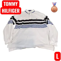 【最安値】TOMMY HILFIGER 長袖ポロシャツ Lサイズ A101