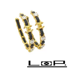 ◆SALE◆　■新同■　シャネル ピアス ターンロック チェーン ココ マーク GP ゴールド ブラック B20A 【176968】のサムネイル