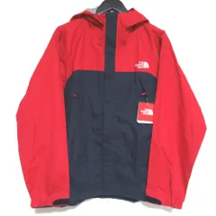 美品 THE NORTH FACE ザ ノースフェイス ドットショットジャケット ジップアップ マウンテンパーカー NP61320 XL レッド×ネイビー メンズ 古着 中古 USED