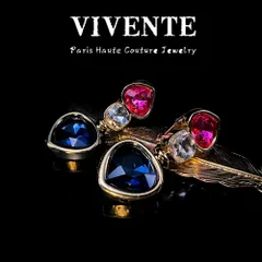 イヤリング クリップイヤリング ハート インレイ 人工ダイヤモンド ヴィンテージ 個性的なデザイン フランス風 中世風XuA785