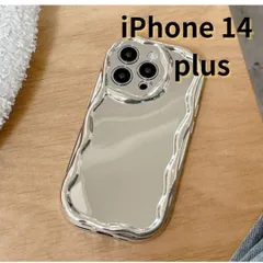 【SHOPS T】iPhone14 plus スマホケース なみなみ 鏡 シルバー ミラー おしゃれ かわいい E037