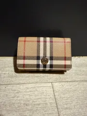 【未使用品】バーバリー　コンパクトウォレット　ヴィンテージチェック　三つ折り　財布　ベージュ