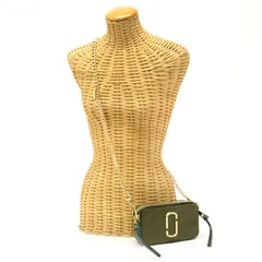 マークジェイコブス MARC JACOBS スナップショット レザー M0012007-353 カメラバッグ ポシェット 肩掛け 斜めかけ レディース デザートマウンテンマルチ (カーキ) 美品 中古 mav16010