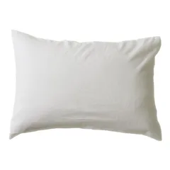 新品 枕カバー 43×63cm 枕用 日本製 リネン ＆ コットン 麻 綿 洗いざらし 綿麻素材 ピローケース 洗える 抗菌 防臭 吸湿 北欧 蒸れない まくらカバー 封筒型 (43×63cm枕用(仕上がりサイズ45×90cm封筒式) ブライトホワイト) リ