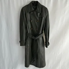 BELLUCCIイタリア製ラムレザーステンカラーコートLサイズブラック