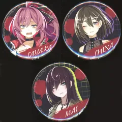 【中古】バッジ・ビンズ [単品] 集合 缶バッジセット(3種) 「PS5/PS4/Switchソフト Death end re;Quest Code Z ファミ通DXパック 3Dクリスタルセット」 同梱特典