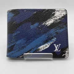 Louis Vuitton　ポルトフォイユ スレンダー AUTRESTOI ブルーカモフラージュ札入れ【F00007】
