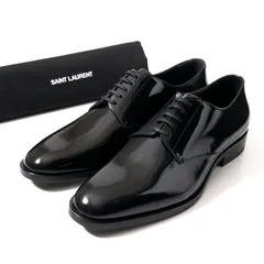 ■未使用品■SAINT LAURENT PARIS サンローランパリ ドレスシューズ サイズ39.5 エナメル パテントレザー レースアップ ダービーシューズ 革靴 イタリア製 20250210/RA3013